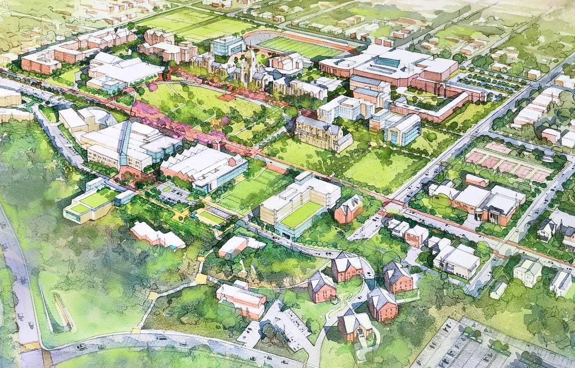 4 illustrative aerial view looking northwest