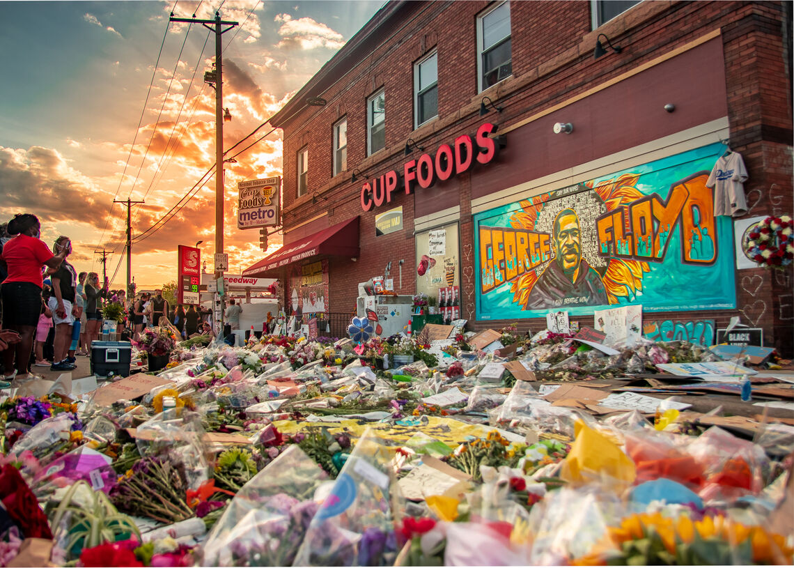 george floyd tributes outside cup foods minneapolis