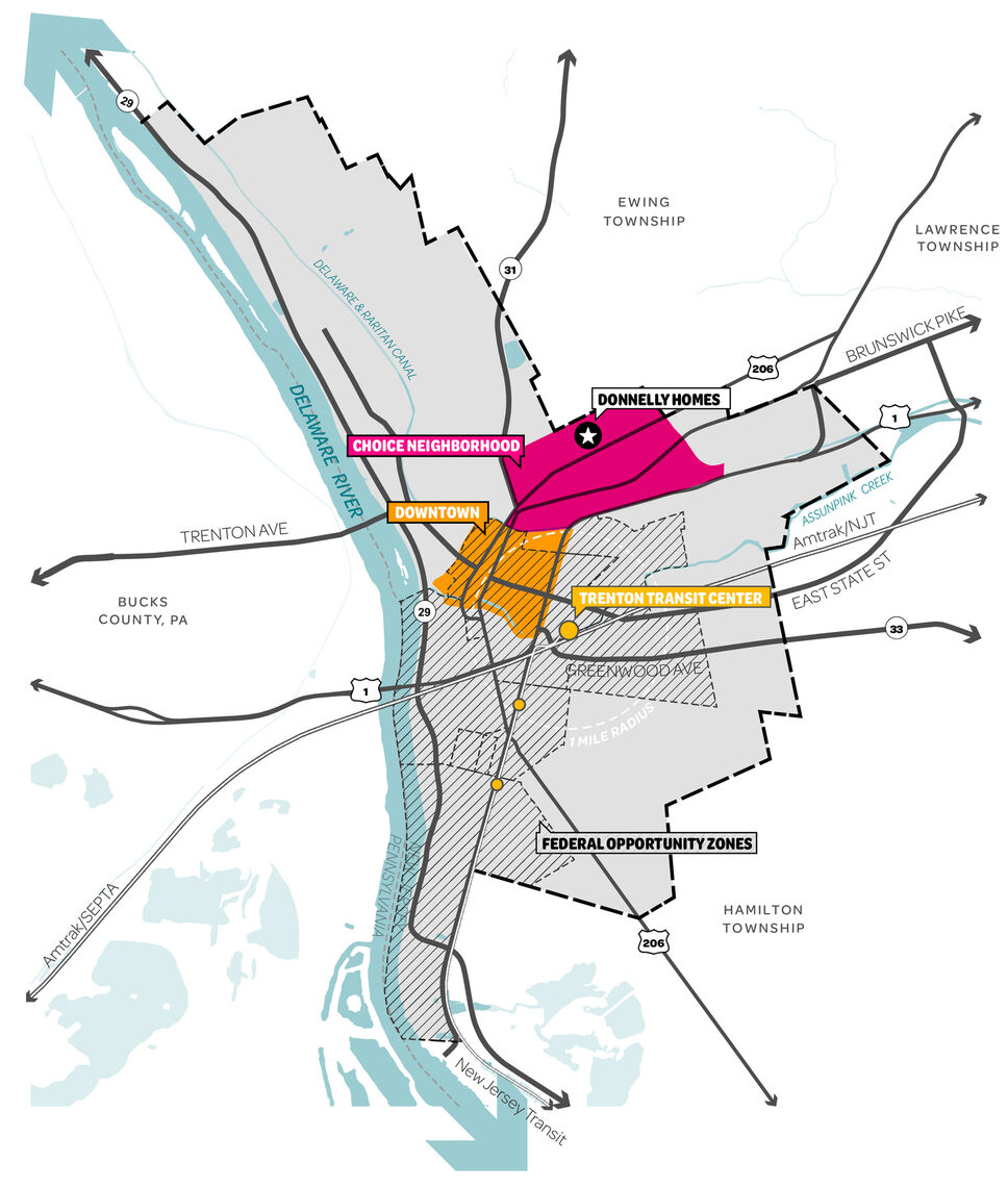 North Trenton Battle Monument Choice Neighborhood City Map